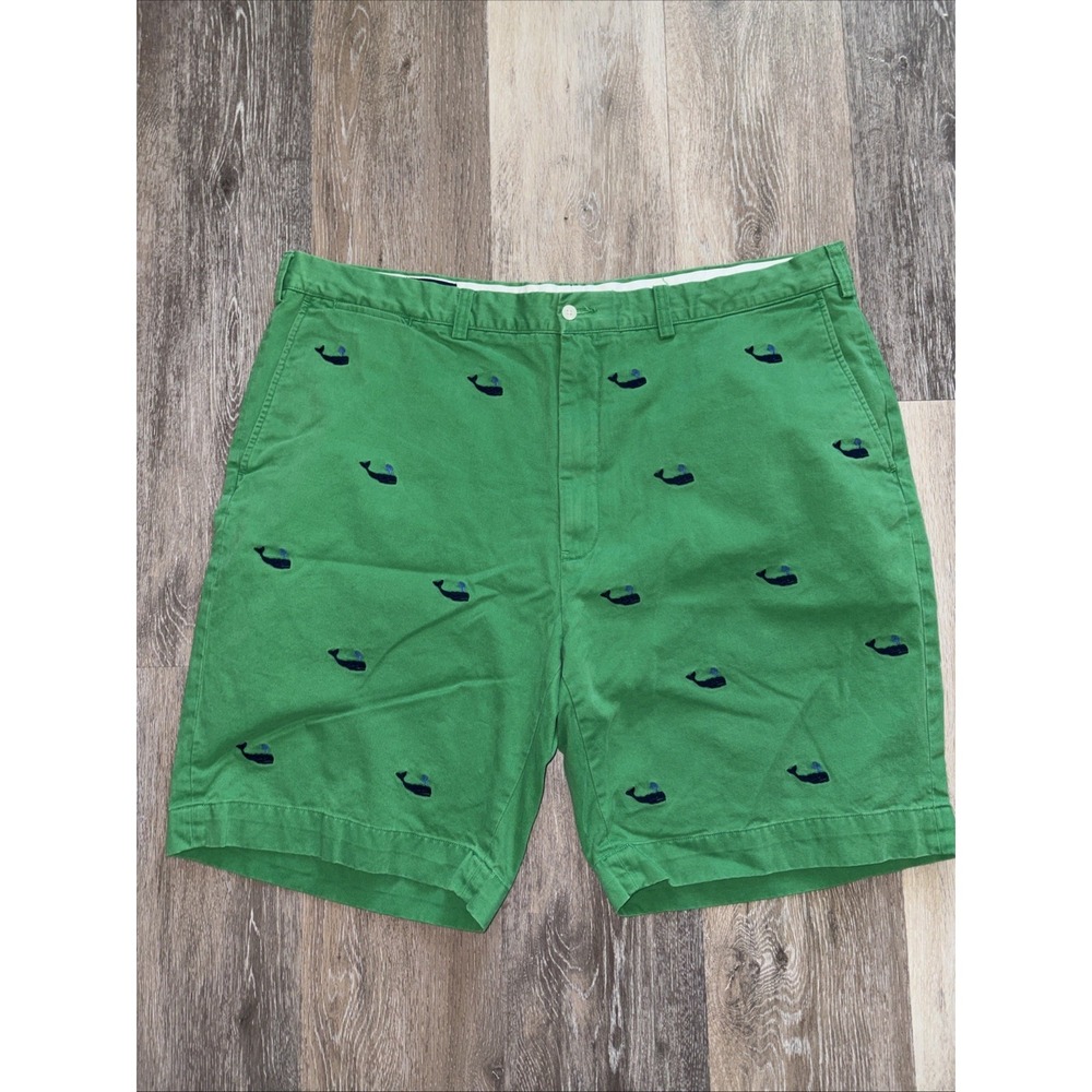 Polo Ralph Lauren Whale Embroidered Shorts Men Size 44B/44G Green Preppy - Picture 1 of 12